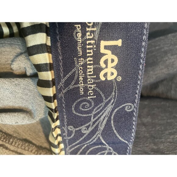 Waistband Denim Wide Leg Cropped Jeans Dark‎ Wash Womens 14 Short - Picture 9 of 15